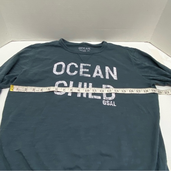 Ocean Child Long sleeve T Shirt Small Kite Surfer Retro Vintage Style Blue Green - Picture 11 of 11